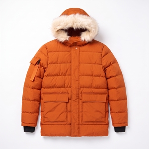 Veste matelassée réversible pour homme, chaude pour l'hiver, écologique, avec rembourrage en coton, logo sur le devant, style personnalisé - Product Image 3