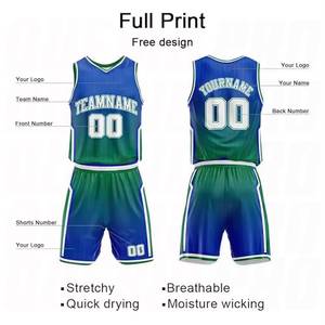 Camiseta de Baloncesto Azul para Hombre de Alta Calidad, Bordada, Sublimada, con Nombre del Equipo Personalizado, de Secado Rápido, Tejido de Malla Transpirable - Product Image 2