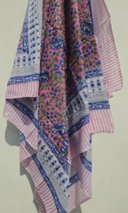 hand block printed <b>sarong</b> crafted from 100% soft cotton eco friendly cotton pareo lightweight beach wrap for women - Product Image 2