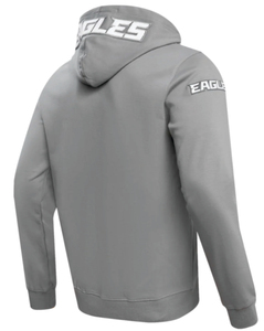 Sweat-shirt unisexe gris à fermeture éclair avec logo aigle brodé sur le devant, coupe classique, décontracté, en molleton imprimé numériquement, 100 % coton, pour l'hiver - Product Image 4