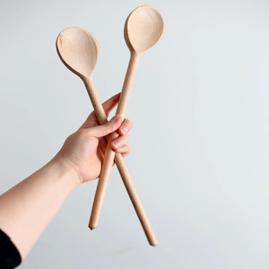 Cuillère à thé en bois écologique, faite à la main, pour café, thé, sucre, accessoire de cuisine poli - Product Image 1