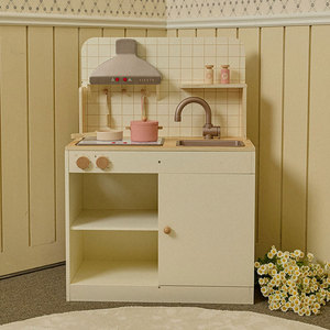 Trending Fiesta Juego de cocina de madera Madera maciza Pretend Latte Cream 700*530*170 Juguetes populares de cocina y comida para niños - Product Image 2