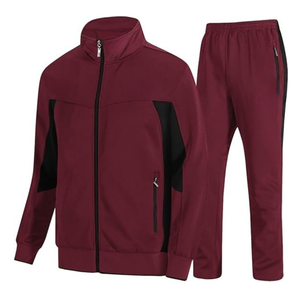 Ensemble de survêtement athlétique léger pour hommes, 2 pièces, coupe-vent à fermeture éclair intégrale, pour le printemps et l'automne, personnalisable, vente en gros - Product Image 6