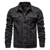 Veste en jean chaude pour homme, style décontracté, col rabattu, boutonnée, coupe oversize, idéale pour l'hiver