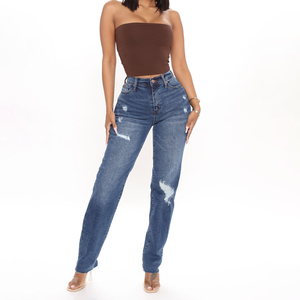 Top bustier élégant pour femme, mini-jupe décontractée, haut court à manches courtes, taille haute élastique, coupe ajustée, sexy, 100% coton - Product Image 3