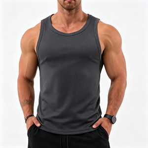 Camiseta sin mangas blanca para hombre, cuello redondo, algodón sólido, transpirable, informal, nuevo modelo 2026 - Product Image 6
