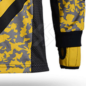 Camiseta de Paintball Personalizada de Manga Larga, Diseño de Camuflaje Gris y Amarillo, Ropa para Actividades al Aire Libre, Ajuste Universal - Product Image 6