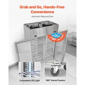 Congelatore Verticale Commerciale a Doppia Porta da 31,89 Pollici di Larghezza, 31,1 Cu.ft, con Sbrinamento Automatico per Cucine Professionali - Product Image 5