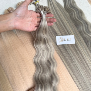Virgin Hair Extensions Flat Tip K Tips Straight Blonde Hair Strands Double Drawn Machine Double Weft Vietnamese Hair Raw Hair - Product Image 2