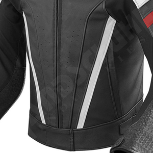 Chaqueta de Motocicleta de Cuero para Hombre, Manga Larga, con Bloques de Color, Transpirable, Resistente al Viento, Teñida, Protectora, para Adultos - Product Image 5