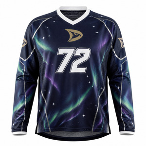 Jersey de Motocross Estampado Premium Plus Size, Camiseta de Carreras MX Personalizada por Sublimación, Ropa Transpirable de Manga Larga para Off-Road - Product Image 2
