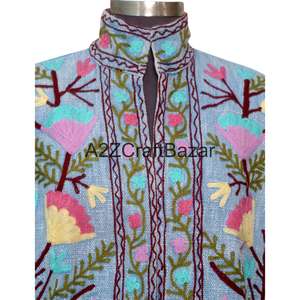 Blouson Bomber en Coton 100% à Motif Floral Multi-Saisons, Broderie Suzani TNT, Design Dessiné à la Main, Écologique et Respirant - Product Image 3