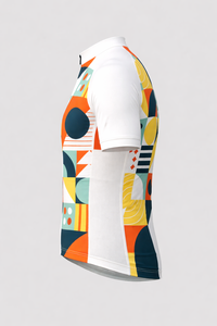 เสื้อจักรยานแบบไม่มีแขน ระบายอากาศ ป้องกันแบคทีเรีย พิมพ์ลายดิจิตอลชื่อทีม ดีไซน์เรขาคณิต โพลีเอสเตอร์ 100% สำหรับทุกเพศ รับผลิตแบบ OEM - Product Image 6