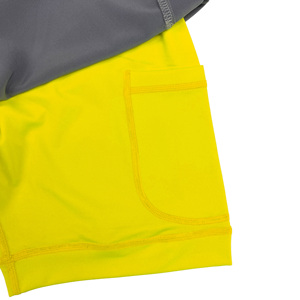 Shorts de sport 2-en-1 pour homme, entraînement cycliste et fitness, noir, double couche, séchage rapide, respirant - Product Image 3