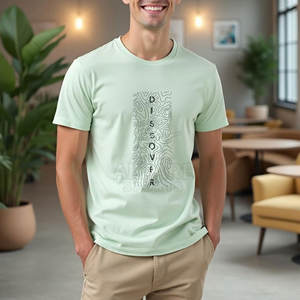 Camiseta Ligera Estampada con Material Suave y Apariencia Casual Elegante, Camiseta Clásica con Estampado Gráfico - Product Image 4