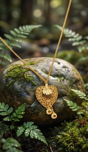 DIVYORO GOLD FILIGREE HEART PENDANT <b>CHAIN</b> - Product Image 4