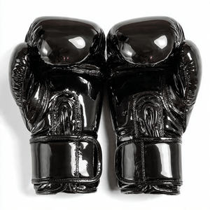 Guantes de Cuero Brillante para Combate, Guantes de PU con Cordones para Entrenamiento, Unisex - Product Image 4