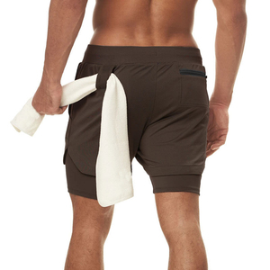 Men's Black Quick Dry Running Shorts With Drawstring Waist And Pockets Sporty Style <b>Mid</b> Rise Short Length Polyester Athletic - Product Image 3