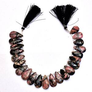 Rodonita Rosa Facetada en Forma de Pera de 12x22mm, Cuentas Sueltas de Rodonita Natural, Granate, Gema Semipreciosa para la Fabricación de Joyas - Product Image 4