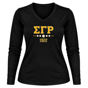 Camiseta Personalizada de Manga Larga para Mujer de Sigma Gamma Rho, Camiseta Casual de Algodón con Cuello Redondo y Letras de la Hermandad Griega, Logotipo Personalizado al por Mayor - Product Image 1