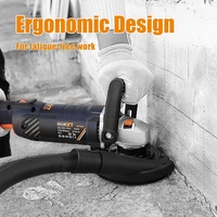 Ponceuse à béton portative MAXXT 1500W, polisseuse, décapeuse 125mm avec capot de collecte des poussières dédié