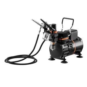 Kit Professionale per Aerografo con 3 Aerografi a Doppia Azione, Compressore d'Aria da 1/6 HP, Vernice Acrilica per Applicazioni Automobilistiche - Product Image 5