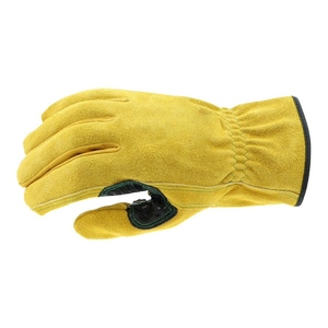 Guantes de Trabajo de Cuero Vacuno de Primera Calidad, Resistentes a la Abrasión, para Jardinería, con Puño Elástico - Product Image 5