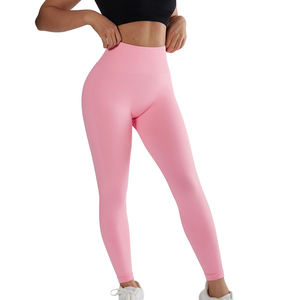 Pantalones Deportivos Personalizados de Spandex y Nailon con Bolsillo, Leggings Largos de Yoga de Cintura Alta para Mujer - Product Image 1