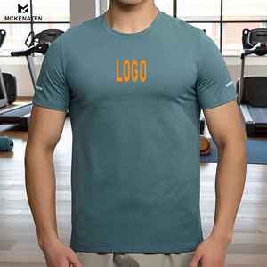 T-shirt surdimensionné en polyester tricoté pour homme, coupe décontractée, 180g, couleur unie, impression sérigraphique - Product Image 2