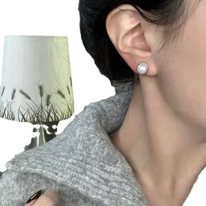 Pendientes de Clip con Perlas de Agua Dulce de Alta Calidad de 8-9 mm, Color Oro de 14k, Joyería Fina con Estilo Opcional - Product Image 5