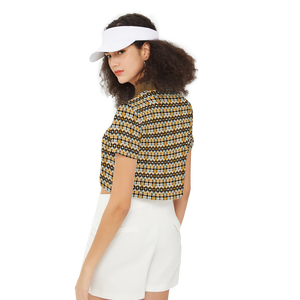 Custom Logo Design Women Cropped Polo Shirts OEM/ODM Printing Sportswear for Women Wholesale Polo T Shirts - Product Image 1