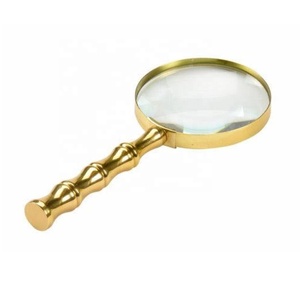 Magnifying <b>Glass</b> Gold Optical Full Metal 75mm <b>Reading</b> Magnifying <b>Glass</b> for Elderly People Microscope <b>Reading</b> Books Magnifier - Product Image 5