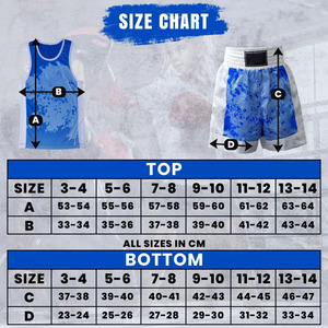 Nouvel arrivage : Ensemble de boxe imprimé par sublimation 100 % polyester, tenue de combat deux pièces (short et débardeur) CP-BU-08 - Product Image 2