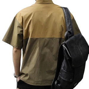 2025 New Patchwork <b>Half</b> Zip Plus Size Men's Polo <b>Shirts</b> Lapel Pocket Cargo Golf Wear High Street Fashion Polos Hombre Tops - Product Image 3