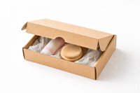 Caja Rígida de Cartón Kraft Reciclable y Ecológica Personalizada para Pelucas, Empaque de Lujo para Cosméticos, con Relieve Flexográfico y Forro Blanco