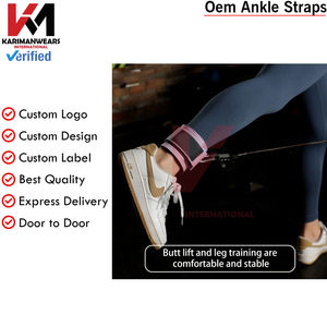 Sangles de cheville personnalisées avec logo pour machines à câbles, sangles de gym rembourrées pour les entraînements des fessiers, accessoires de fitness en gros, prix d'usine - Product Image 6
