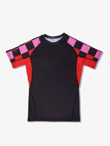 Ensembles de sport pour hommes : Legging de compression taille mi-haute et haut à manches longues, avec empiècements unis et impression par sublimation, personnalisable, fourniture OEM - Product Image 2