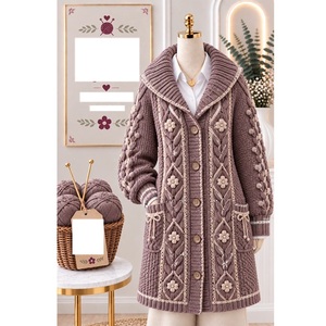 Pulls 100% acrylique ou coton, calibre 12, pour femmes, très tendance, style décontracté, pour la saison hivernale, fournisseur du Bangladesh. - Product Image 4