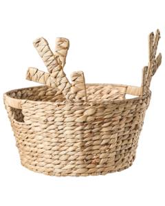 Water Hyacinth <b>Basket</b> Handmade Woven <b>Storage</b> Reindeer <b>Basket</b> for Christmas Decor and Holiday Gift Display - Product Image 2
