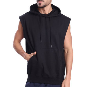 Débardeur sans manches de qualité supérieure avec logo personnalisé, en coton, pour la gym, streetwear, vêtements décontractés, sweats à capuche de sport - Product Image 1