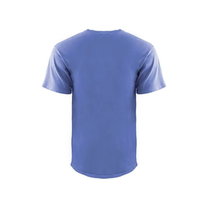 T-shirt en coton uni pour homme, manches courtes, col rond, coupe classique, couleur unie, jersey tricoté décontracté - Product Image 2