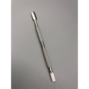 Pousse-cuticules double face en acier inoxydable, outil de manucure professionnel pour salon, outil à ongles réutilisable, éliminateur de peaux mortes - Product Image 1