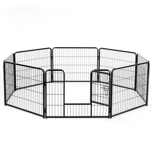 Recinto per Cani Pieghevole in Metallo a 8 Pannelli, 24 Pollici di Altezza, per Uso Interno ed Esterno, Taglia XL, Recinzione per Animali Domestici per Soggiorno - Product Image 1