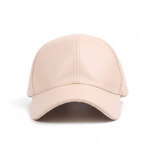 Elegante Gorra de Béisbol de Cuero PU Beige para Hombre y Mujer, Visera Curva Ajustable, Gorro Casual de Moda, Ropa Urbana, Gorro para Exteriores, Venta al por Mayor - Product Image 1