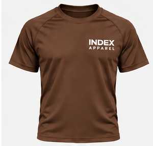 Camiseta de Manga Corta para Hombre, Color Marrón, Corte Regular, Cuello Redondo, Secado Rápido, Estampada, Informal, de Index Apparel - Product Image 1
