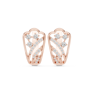 14K White Gold Round Lab-Grown Diamond Earrings for Women Anniversary Gift Earring New Grown Diamond - Product Image 3