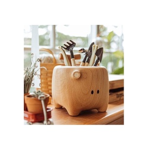 Portalápices de Madera Hecho a Mano, Organizador de Escritorio para Hogar, Oficina, Escuela y Estudio, Portaplumas Clásico de Madera Hecho a Mano - Product Image 1
