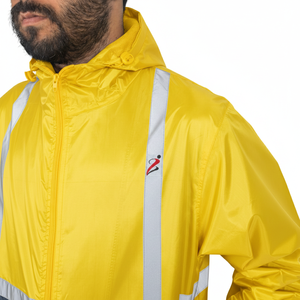 เสื้อแจ็คเก็ตวินด์เบรกเกอร์แบบซิปสำหรับผู้ชาย OEM น้ำหนักเบา ระบายอากาศได้ดี ทันสมัย กันลม เหมาะสำหรับขี่มอเตอร์ไซค์และกิจกรรมกลางแจ้ง สไตล์วินเทจ - Product Image 4