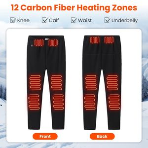 Pantaloni Riscaldati Invernali per Uomo e Donna con 12 Zone di Riscaldamento, Alimentazione USB 5V, 3 Livelli di Calore, Lavabili in Lavatrice, Pantaloncini e Calzamaglia - Product Image 2