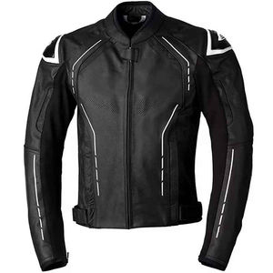 Chaqueta de Motociclista de Cuero Genuino para Hombre, Ropa Exterior para Motociclismo, Diseño Personalizado de Fábrica OEM con Cremallera y Acolchado - Product Image 4